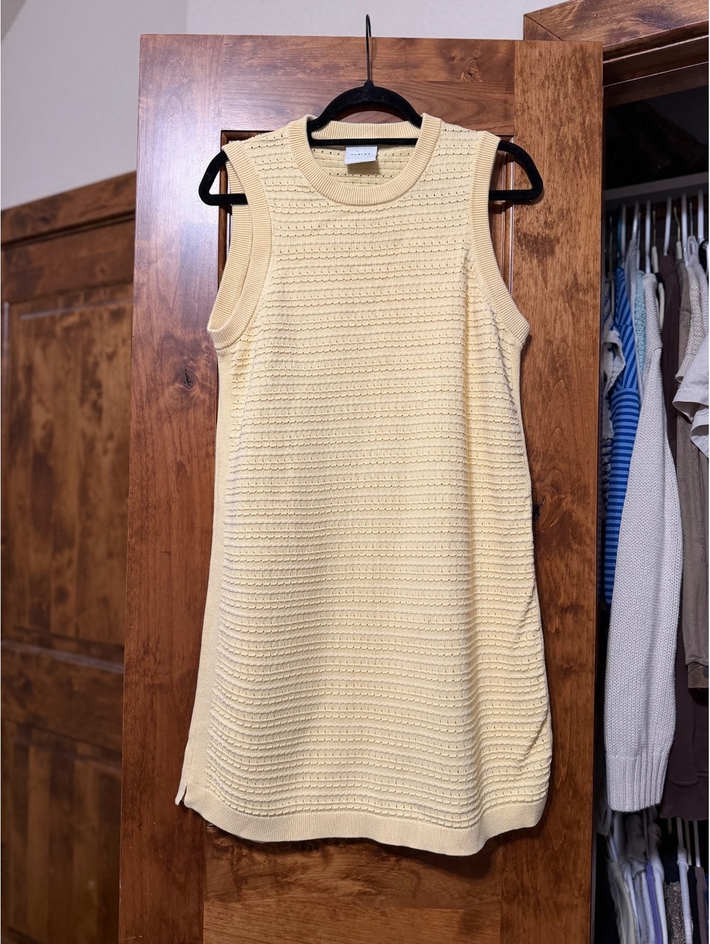 Varley women’s mini shift dress - soft sunlight - in a medium